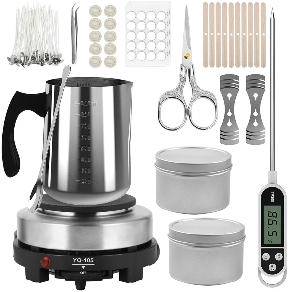 Candle Making Kit For Adults - Pentola per versare candele con piastra