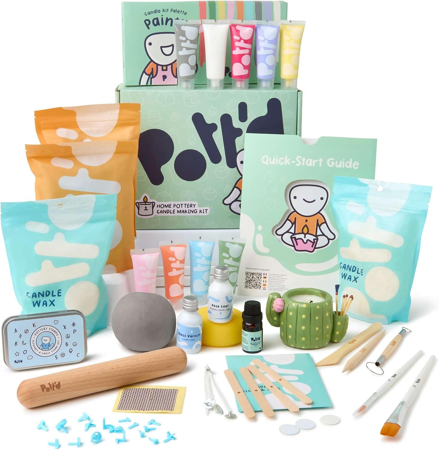 Candle Making Kit For Adults - Kit per Creare Candele in Ceramica,