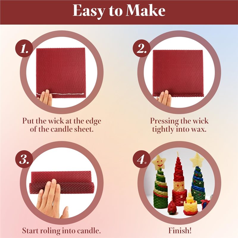 AT21-Fogli di cera d'api (24 p - Candle Making Kit For Adults recensione e prezzo